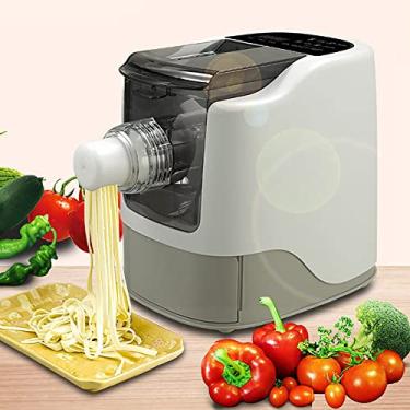 Imagem de Máquinas de Massa, MáQuina De Amassar E Fazer MacarrãO 2 Em 1, MáQuina De Prensa De MacarrãO AutomáTica DoméStica 260 W Para Espaguete/MacarrãO/Pele De Bolinho De Massa, 13 Moldes