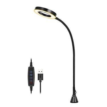 Imagem de Lupa de LED 3X, lanterna de pescoço de ganso flexível, base de ímã forte, pode ser posicionado para manter a lupa onde você quiser mãos livres