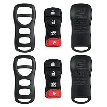 Imagem de Keyless2Go Substituição para nova capa e 4 botões para controle remoto de chave com FCC KBRASTU15 - Apenas capa (pacote com 2)
