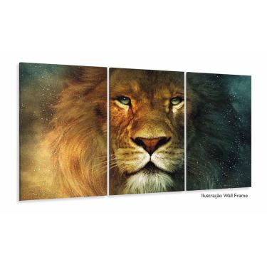 Imagem de Quadro decorativo Leão Animais Arte Tela em Tecido