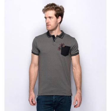 Imagem de Camisa Masculina Polo Slim Teodoro Com Bolso Malha Aveludada