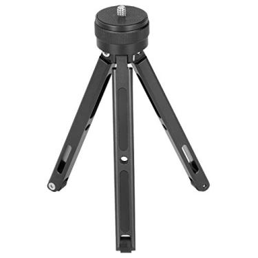 Imagem de Mini tripé, 3-13 cm ajustável flexível universal 1/4" parafuso resistente suporte de montagem de mesa para celular câmera esportiva (preto)
