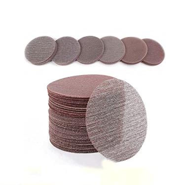 Imagem de SHENGANG 60 peças 5 polegadas discos de lixa 80 100 120 180 240 320 lixa de malha abrasiva sem poeira sortimento para gancho de carpintaria de carro, 320