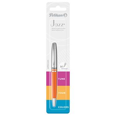 Imagem de Pelikan Caneta esferográfica Jazz Classic, ponta média, refil de tinta azul incluído, metal, laranja, cartão bolha, 1 peça (815062)