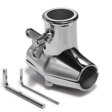 Imagem de Suporte de mastro com bandeira da Zomchain, suporte de trilho, aço inoxidável 316 de grau marítimo