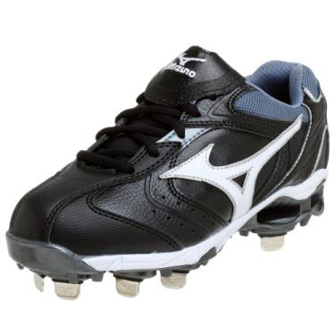 Imagem de Mizuno Chuteira de softbol feminina 9 Spike Double Play Plus, Preto/branco, 5