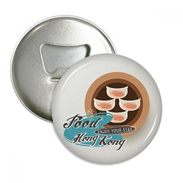 Imagem de Hong Kong Har Gow Abridor de garrafas com ímã de geladeira emblema multifuncional