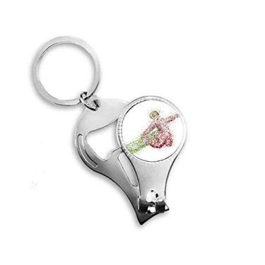 Imagem de Skate esportivo de inverno padrão aquarela alicate anel chaveiro abridor de garrafas cortador