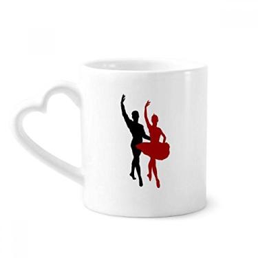 Imagem de Caneca Social Dancing Duet Dance Performance Coffee Ceramic Drinkware Copo de coração de vidro