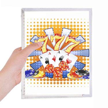 Imagem de Fichas de dados de cassino, ilustração de pôquer, caderno de folha solta, diário recarregável, artigos de papelaria