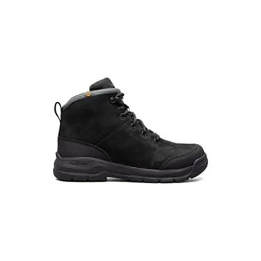 Imagem de BOGS Bota feminina de couro de xisto com cadarço, bico composto, impermeável, industrial, Preto, 9
