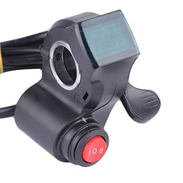 Imagem de Acelerador de polegar,interruptor de 3 velocidades para bicicleta el¨¦trica, acelerador de polegar, acelerador de polegar com display LCD digital de voltagem da bateria, interruptor de energia di