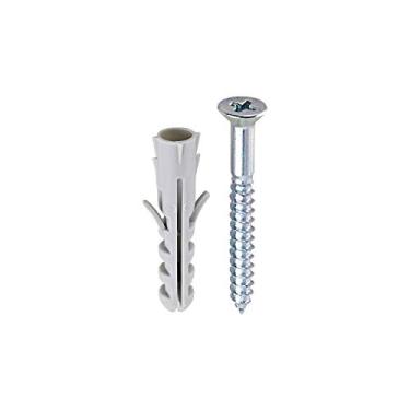 Imagem de BemFixa Fenda Phillips Bucha de Nylon com Parafuso Cabeça Chata 7 mm, 10 Peças,