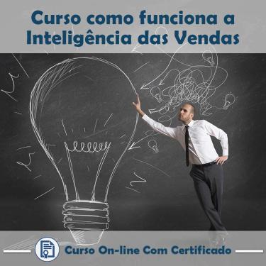 Imagem de Curso online em videoaula de como funciona Inteligência de Vendas com Certificado + 2 brindes