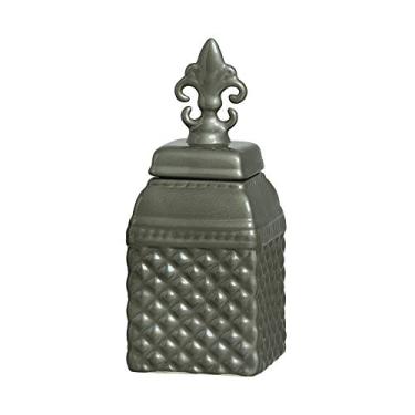 Imagem de Pote Charme Peq Com Tampa Ceramicas Pegorin Ônix Pequeno