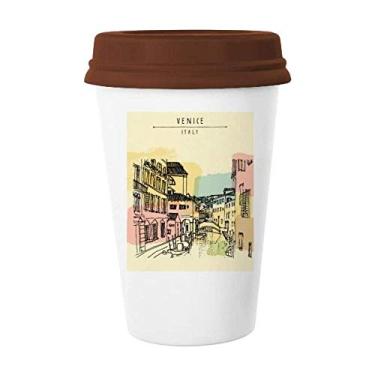 Imagem de Caneca de cerâmica com estampa de marco da alfândega da Itália Venice