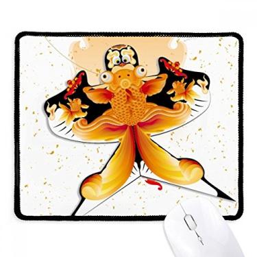 Imagem de Mousepad com estampa de pipa de cultura tradicional chinesa com borda costurada, tapete de jogos de borracha