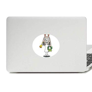 Imagem de Adesivo de vinil Antlers Bastet Guirlanda com emblema de sino para laptop