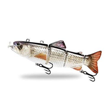 Imagem de ods lure Isca de natação robótica recarregável USB luz LED 4 segmentos multi articulada Swimbait Inteli Auto-propulsor Isca de pesca elétrica