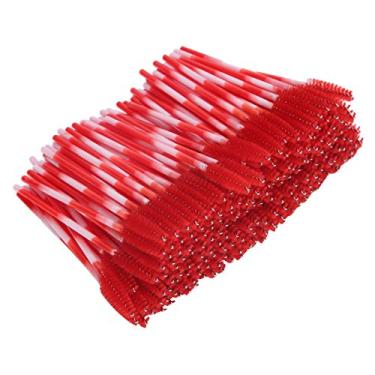 Imagem de Escova de cílios, pincel de rímel, portátil, pequeno, prático para maquiagem diária, salão de beleza feminino (vermelho grande)