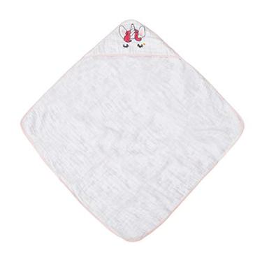 Imagem de Toalha de banho soft bordados karinho com capuz bordado 80cm x 80cm 01 un, Papi Textil, Rosa