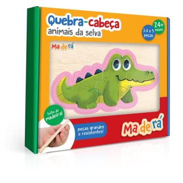 Imagem de Toyster - Animais da Selva - Quebra-Cabeça - 3, 4 e 5 peças - Maderá