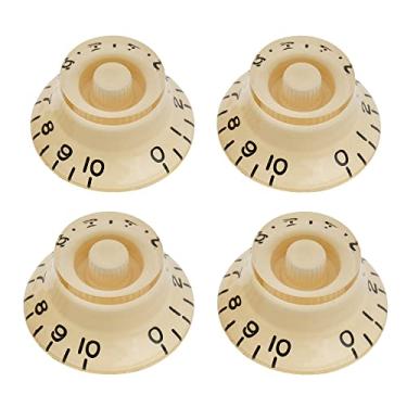 Imagem de Musiclily Pro Polegadas Knobs Guitarra Top Hat para EUA Estilo Les Paul, Creme (4 Peças)