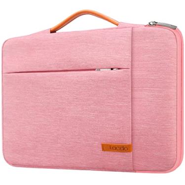 Imagem de Lacdo Capa protetora para computador portátil de 360° para o novo MacBook Air de 15'' M4 A3241 2025, M3 A3114, M2, MacBook Pro de 15'',Bolsa para computador Dell XPS 15 Plus,Resistente à água, Pêssego