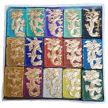 Imagem de Conjunto de 15 peças de caixa de bastão de tinta colorida, pintura de caligrafia chinesa, bloco de tinta sólida