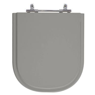 Imagem de Assento Sanitário Vogue Plus Cinza Vip (Escuro) Tampa para Vaso Deca de Madeira Laqueada 