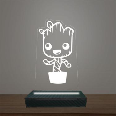 Imagem de Luminária Led 3d Baby Groot Abajur Luxo