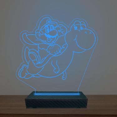 Imagem de Luminária Led 3d Mario Bros e Yoshi Abajur Luxo