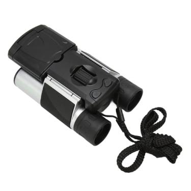 Imagem de Câmera binocular digital, cartão de memória de imagem de zoom 8X de 40 MP com suporte de binóculo digital LCD de 5,8 polegadas para jogos de futebol (prata e preto)