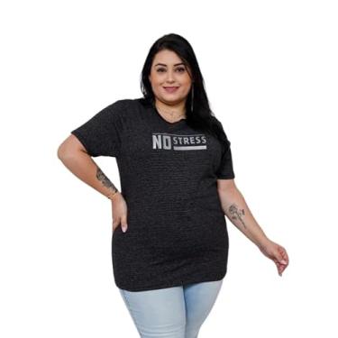 Imagem de 1 Camiseta Camila- Camiseta Feminina Oversized Estampa Sortida Plus Size GAP na cor Preta Tamanho:G2