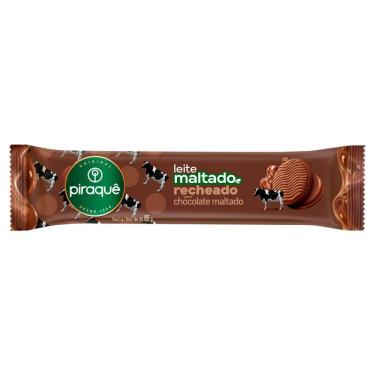 Imagem de Biscoito Piraquê Leite Maltado Recheado Sabor Chocolate Maltado 85g