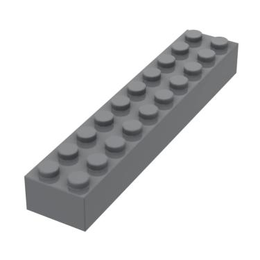 Imagem de Brick de construção webrick toy Classic 2x10 cinza escuro 50 peças