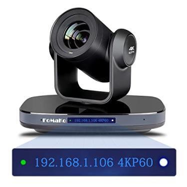 Imagem de FoMaKo Câmera PTZ 60FPS 4K com zoom óptico de 20X, câmera AI PTZ com rastreamento automático, câmera USB3.0 3G-SDI HDMI 4K PTZ para eventos de conferência educacional de adoração da igreja, câmera PoE