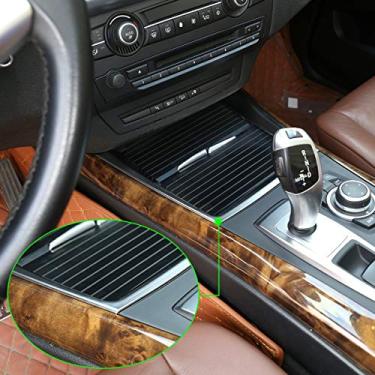 Imagem de CHEYA Suporte de copo de plástico ABS para console central de carro acabamento adesivo para BMW X5 E70 X6 E71 2008-2013 acessórios automotivos (prata)