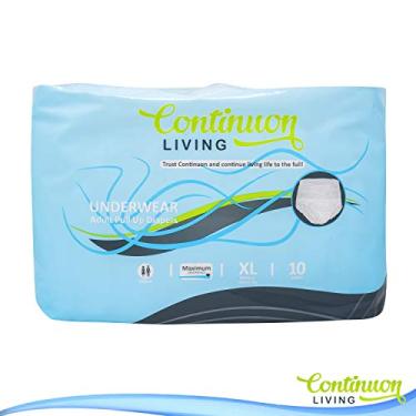 Imagem de Fraldas descartáveis para incontinência para adultos com absorção máxima para mulheres e homens. Discreto Flex Fit Premium protetor diurno e noturno, tamanho extra grande superabsorvente, 10 unidades