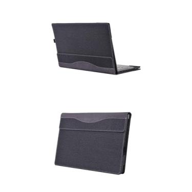 Imagem de XJchen Capa para laptop compatível com Dell Inspiron 15 3511 3515 3520 3525 Vostro 15 3515 capa protetora para notebook bolsa removível com suporte para caneta (preto)
