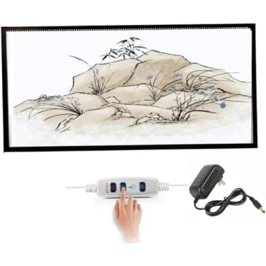 Imagem de Placa de luz, caixa de luz de rastreamento A4/A3/A2/A1/A0, almofada de luz magnética, mesa de luz para rastreamento, prancheta de desenho com luz LED, bloco de desenho Bloco de desenho com l