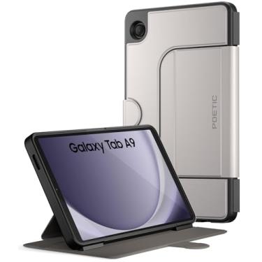 Imagem de Poetic Explorer Magnetic para Samsung Galaxy Tab A9 (2023) Capa com suporte, suporte magnético super forte para tablet Galaxy A9, cinza espacial