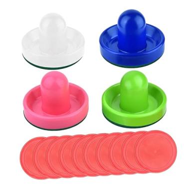 Imagem de Tachiuwa Empurradores e discos de air hockey, controle deslizante de air hockey, discos de air hockey para família, estilo a