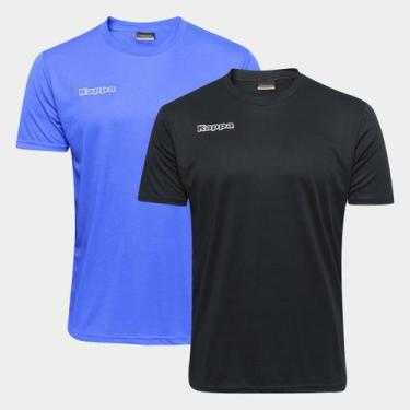 Imagem de Kit Camiseta Kappa Shangai Masculina 2 Peças