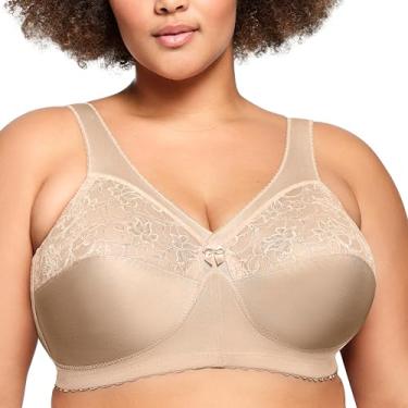 Imagem de Glamorise Sutiã feminino Magiclift Original Support sem aro #1000, Blush, 56B