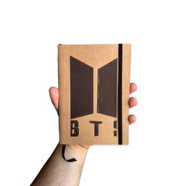 Imagem de Sketchbook Caderno BTS com Elástico e Marca Página Aquarela (Reciclado 80 Páginas, M (10x14cm))