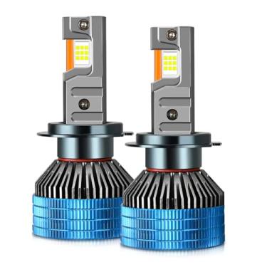 Imagem de Farol alto T17 H7 H4 H11 H13 9005 9006 9012 150W automotivo três tubos de cobre LED lâmpada de farol 20000LM LED luz do carro 6000K branco frio, kit de conversão de chip CSP ultra brilhante de type3