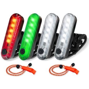 Imagem de Amzonly Pacote com 4 kit de luzes de navegação LED para caiaque de barco, bateria de luz de popa, fácil de encaixar para caiaque noturno, passeios de barco, canoagem, prancha de remo, jet ski, bote, 2