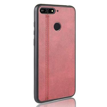 Imagem de Capa para celular Huawei Honor 7A Pro Capa protetora robusta 360° protege seu telefone capa de couro liso para Huawei Honor 7A Pro