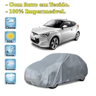 Imagem de Capa com forro cobrir carro Hyundai Veloster 100% Impermeável Proteção